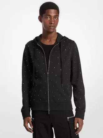 Studded Cotton Blend Hoodie