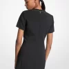 Studded Stretch Crepe Shift Dress