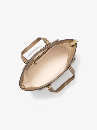 Taryn Small Signature Logo and Leather Convertible Crossbody Bag