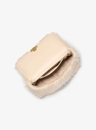 Tribeca Large Faux Shearling Shoulder Bag
