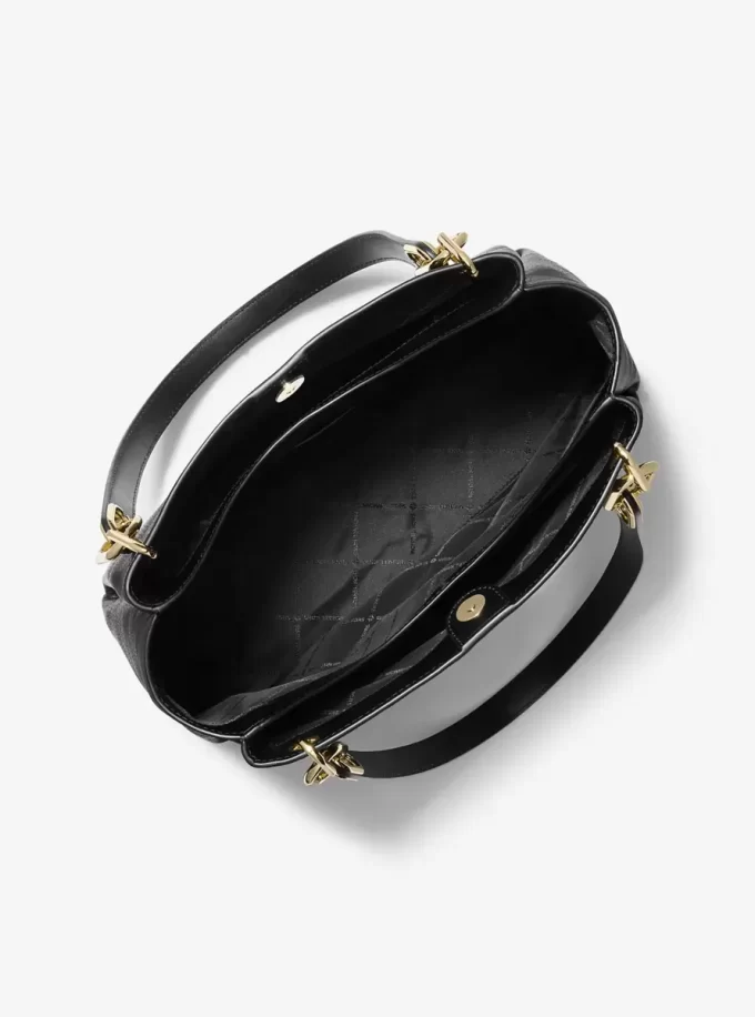 Trisha Large Pebbled Leather Shoulder Bag