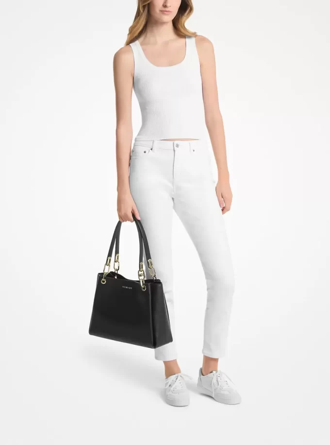 Trisha Large Pebbled Leather Shoulder Bag