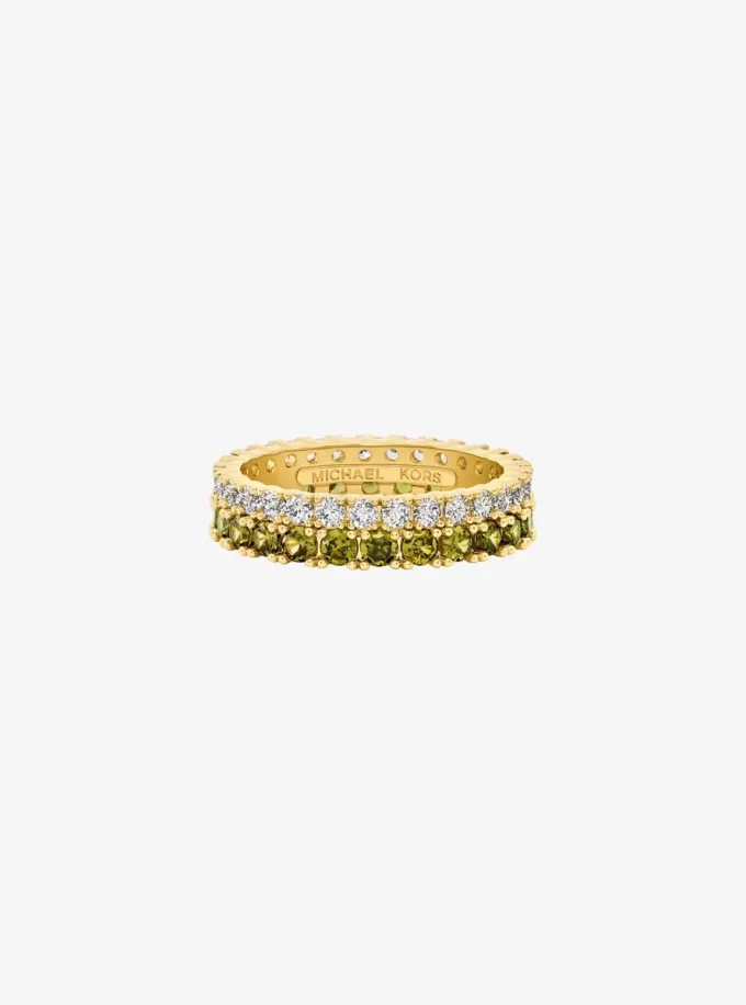 Two-Tone Double Pavé Ring