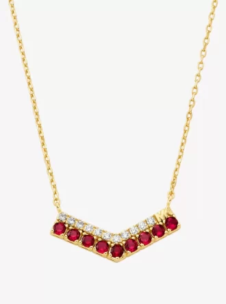 Two-Tone Pavé Chevron Necklace