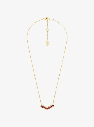 Two-Tone Pavé Chevron Necklace