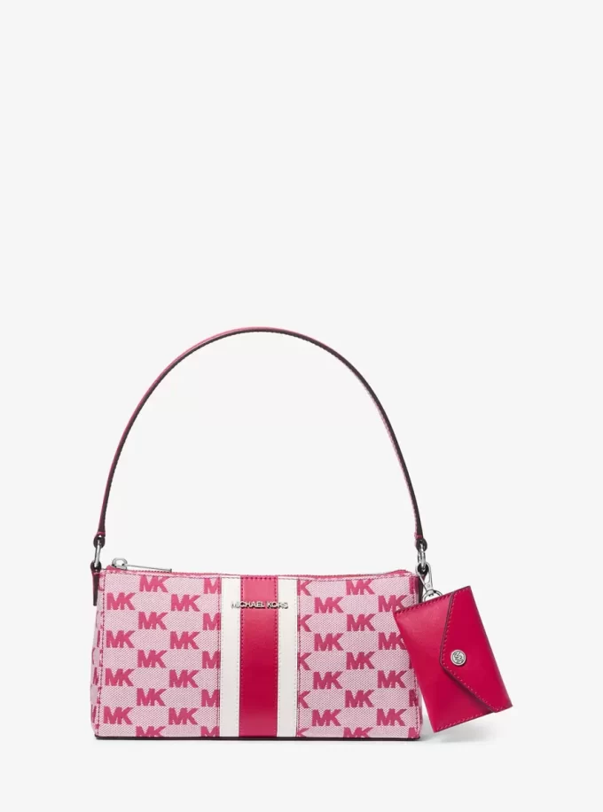 Vincent Medium Logo Jacquard Pochette with Card Case Vincent Medium Logo Jacquard Pochette with Card Case