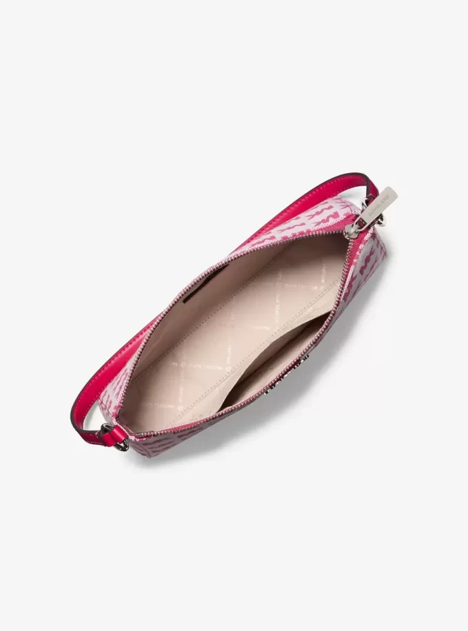 Vincent Medium Logo Jacquard Pochette with Card Case Vincent Medium Logo Jacquard Pochette with Card Case