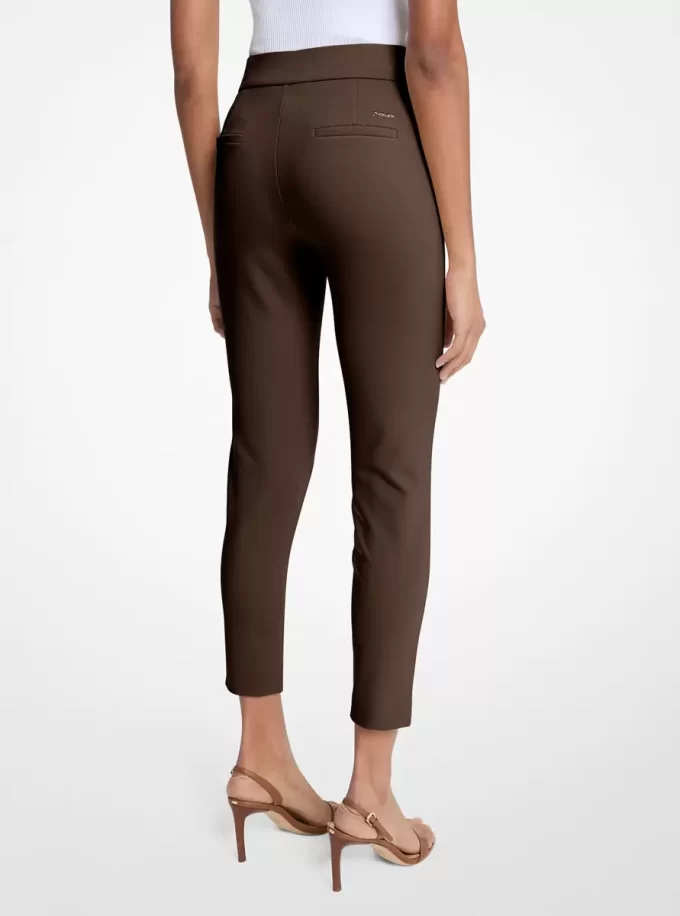 Viscose Blend Zip Pants