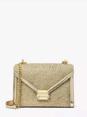 Whitney Medium Embellished Metallic Shoulder Bag