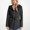 Wool Blend Hooded Coat