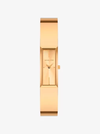 Yazmeen Gold-Tone Bangle Watch