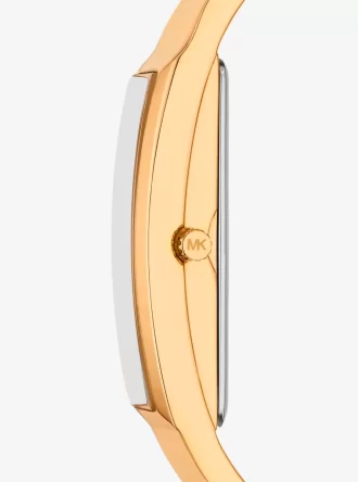 Yazmeen Gold-Tone Bangle Watch